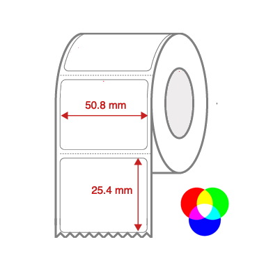 InkJet Label Rolls 50.8mm x 25.4mm Perforated for Inkjet Colour Label Printers