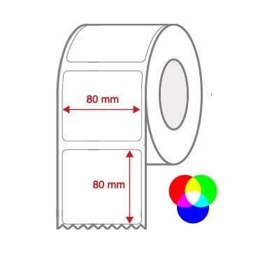 InkJet Label Rolls 40mm x 40mm Non Perforated for Inkjet Colour Label Printers