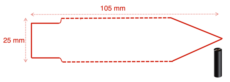 105mm x 25mm Nursery and Garden Pot Plant Tags - Plasnet - Perforated 