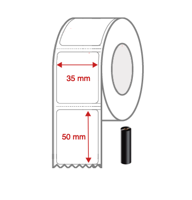 Nursery Synthetic Label Rolls 35mm x 50mm NON Perforated for Desktop Label Printers