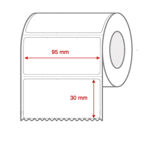Direct Thermal Label Rolls 95mm x 30mm Perforated for Desktop Label Printers