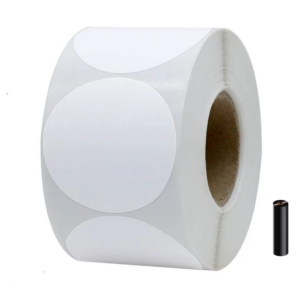1464 Circle Label Roll 60x60 TT DESK NON PERF