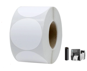 1466 Circle Label Roll 60x60 TT IND NON PERF