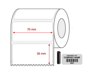 1477 70x35 Mylar Silver Label PERF
