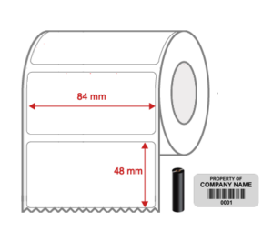1497 84x48 TT Silver Mylar label NON PERF