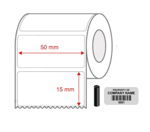 1547 50x15 Silver Mylar Label NON PERF