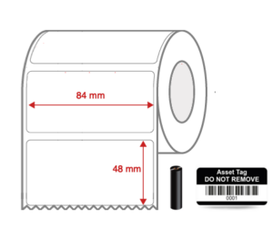 1499 84x48 TT White Mylar label NON PERF