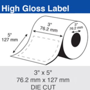 Epson Inkjet Label Roll 76.2mm x 127mm x 76mm Core (2 Rolls of 1,200) Paper Gloss C60GD005