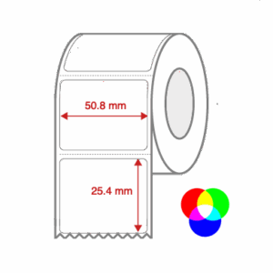 InkJet Label Rolls 50.8mm x 25.4mm Perforated for Inkjet Colour Label Printers