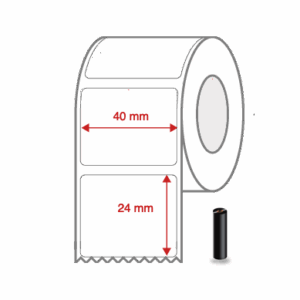 Thermal Transfer Label Rolls 40mm x 24mm Non Perforated for Desktop Label Printers