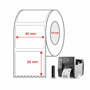 Thermal Transfer Label Rolls 95mm x 30mm Perforated for Industrial Label Printers