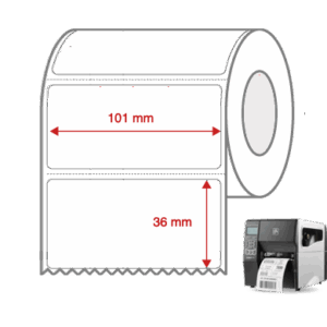 Direct Thermal Label Rolls 101mm x 36mm Perforated for Industrial Label Printers