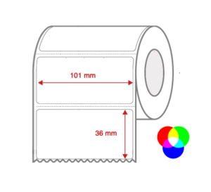 InkJet Label Rolls 101mm x 36mm Perforated for Inkjet Colour Label Printers