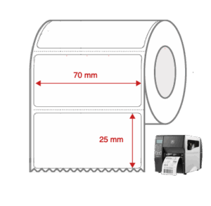 Direct Thermal Label Rolls 50mm x 15mm Non Perforated for Industrial Label Printers