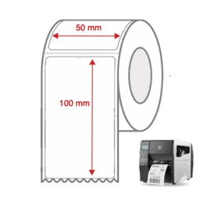 Direct Thermal Label Rolls 50mm x 100mm Perforated for Industrial Label Printers