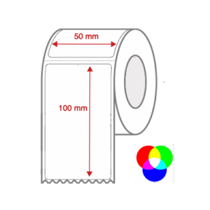 InkJet Label Rolls 50mm x 100mm Perforated for Inkjet Colour Label Printers