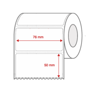 Direct Thermal Label Rolls 76mm x 50mm Perforated for Desktop Label Printers