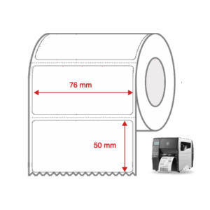 Direct Thermal Label Rolls 76mm x 50mm Perforated for Industrial Label Printers