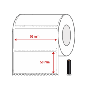 Thermal Transfer Label Rolls 76mm x 50mm Perforated for Desktop Label Printers