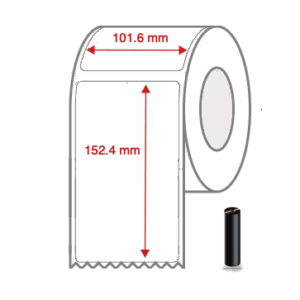 Thermal Transfer Label Rolls 101.6mm x 152.4mm Non Perforated for Desktop Label Printers