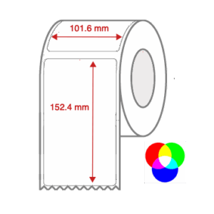 InkJet Label Rolls 101.6mm x 152.4mm Non Perforated for Inkjet Colour Label Printers