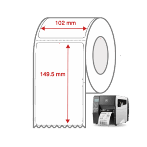 Direct Thermal Label Rolls 102mm x 149.5mm Perforated for Industrial Label Printers