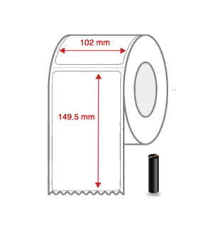 Thermal Transfer Label Rolls 102mm x 149.5mm Perforated for Desktop Label Printers