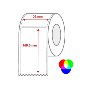 InkJet Label Rolls 102mm x 149.5mm Perforated for Inkjet Colour Label Printers