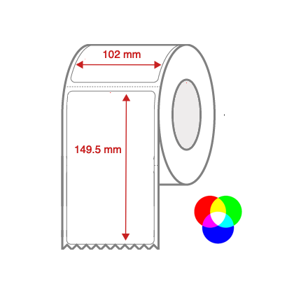 InkJet Label Rolls 102mm x 149.5mm Perforated for Inkjet Colour Label Printers
