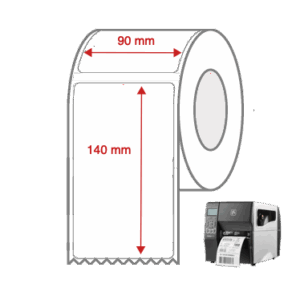 Direct Thermal Label Rolls 90mm x 140mm Non Perforated for Industrial Label Printers