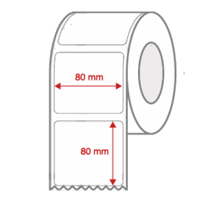 Direct Thermal Label Rolls 80mm x 80mm Non Perforated for Desktop Label Printers
