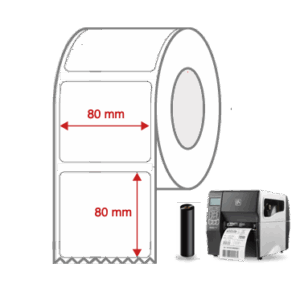 Thermal Transfer Label Rolls 60mm x 32mm Non Perforated for Industrial Label Printers