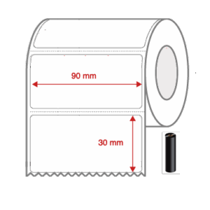 Thermal Transfer Label Rolls 95mm x 30mm Perforated for Desktop Label Printers