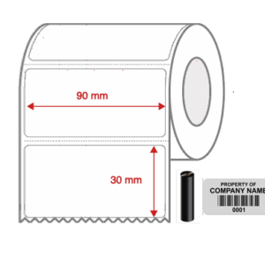 Thermal Transfer Blank Silver Mylar Label Rolls 95mm x 30mm Perforated