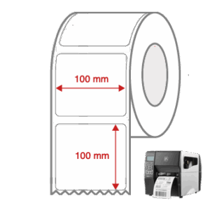 Direct Thermal Label Rolls 100mm x 100mm Non Perforated for Industrial Label Printers