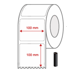 Thermal Transfer Label Rolls 100mm x 100mm Non Perforated for Desktop Label Printers