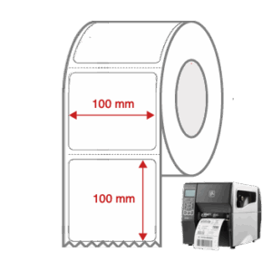 Direct Thermal Label Rolls 100mm x 100mm Perforated for Industrial Label Printers