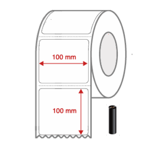 Thermal Transfer Label Rolls 100mm x 100mm Perforated for Desktop Label Printers