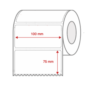 Direct Thermal Label Rolls 100mm x 75mm Perforated for Desktop Label Printers