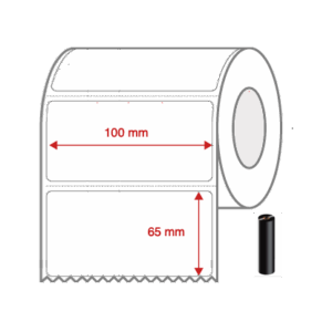 Thermal Transfer Label Rolls 100mm x 65mm Perforated for Desktop Label Printers
