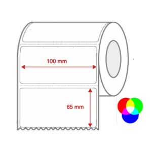 InkJet Label Rolls 100mm x 65mm Perforated for Inkjet Colour Label Printers