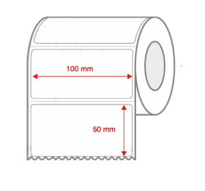 Direct Thermal Label Rolls 100mm x 50mm Perforated for Desktop Label Printers