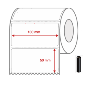 Thermal Transfer Label Rolls 100mm x 50mm Perforated for Desktop Label Printers