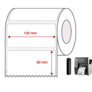 Thermal Transfer Label Rolls 100mm x 50mm Perforated for Industrial Label Printers