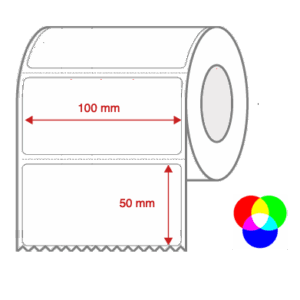 InkJet Label Rolls 100mm x 50mm Perforated for Inkjet Colour Label Printers