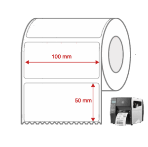 Direct Thermal Label Rolls 100mm x 50mm Non Perforated for Industrial Label Printers