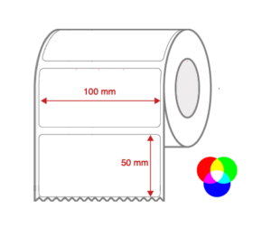InkJet Label Rolls 100mm x 50mm Non Perforated for Inkjet Colour Label Printers