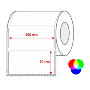 InkJet Label Rolls 100mm x 50mm Non Perforated for Inkjet Colour Label Printers