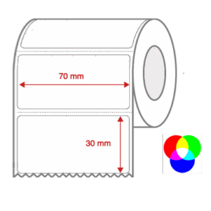 InkJet Label Rolls 70mm x 30mm Perforated for Inkjet Colour Label Printers