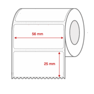 Direct Thermal Label Rolls 56mm x 25mm Perforated for Desktop Label Printers
